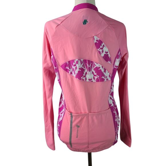 Hincapie Pink White Cut Away Cycling Bike Riding Top Jersey Large - Picture 3 of 6
